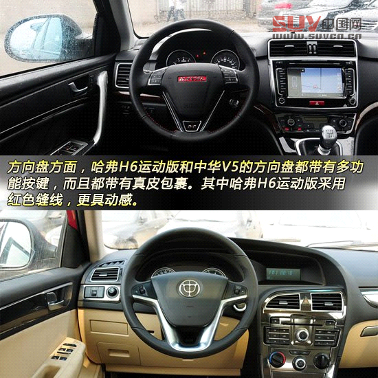 哈弗H6運(yùn)動(dòng)版對(duì)比中華V5