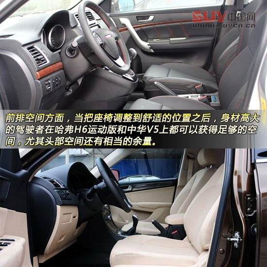 哈弗H6運(yùn)動(dòng)版對(duì)比中華V5