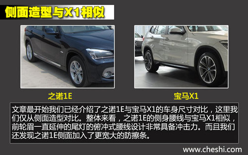 軸距一致/新外形 華晨寶馬之諾1E對比X1